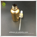 50ml glass bottle shiny gold essential oil bottle glass dropper bottle cosmetic packaging